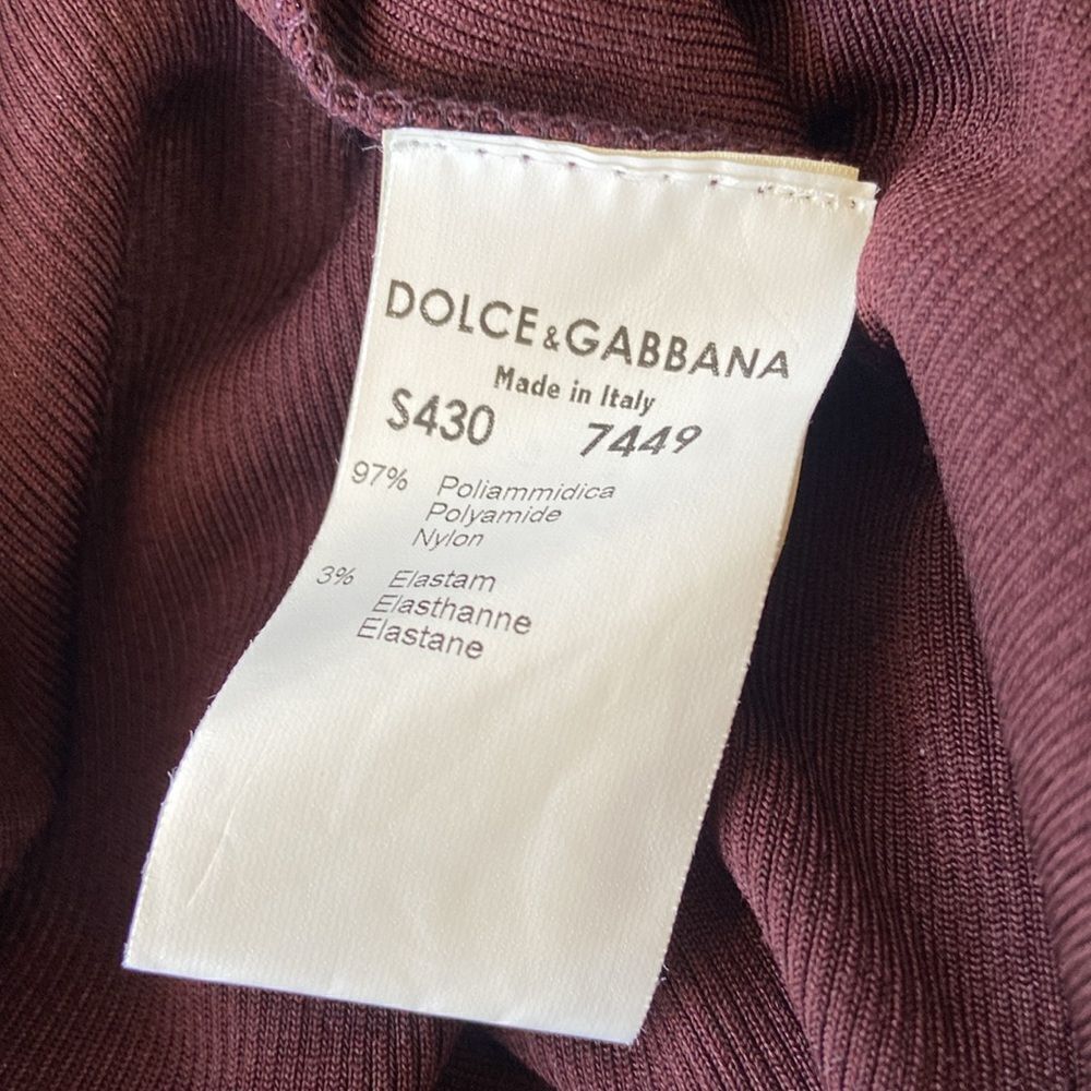 Dolce & Gabbana Burgundy Tunic Sweater Top XL - Picture 4 of 4